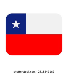 Bandeira do Chile ícone vetor. Ilustração de emoticon com bandeira do Chile