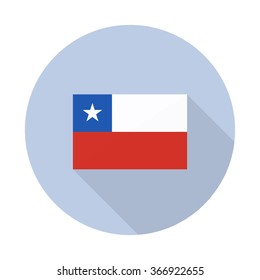 flag of Chile icon. vector illustration