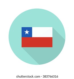 flag of Chile icon. vector illustration