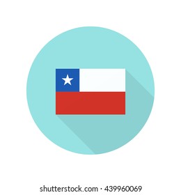 flag of Chile icon. vector illustration