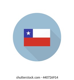 flag of Chile icon. vector illustration