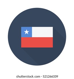 flag of Chile icon. vector illustration
