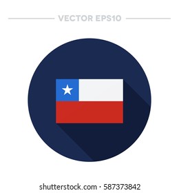 flag of Chile icon. vector illustration