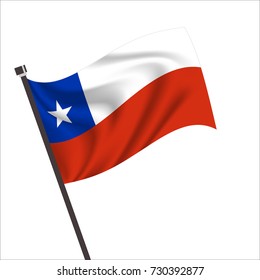 Flag of Chile. Chile Icon vector illustration,National flag for country of Chile isolated, banner vector illustration. Vector illustration eps10.