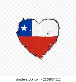 Flag Of Chile in love texture brush  with transparent background, vector illustration in eps file