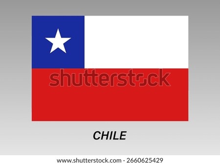 Flag of Chile. Chile National Flag. Vector Illustration.