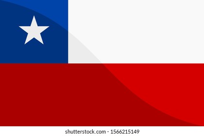 flag of chile with shadow 