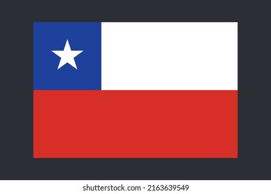 Flag of chile vector design. Chilean national symbol.