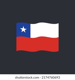 Flag of Chile vector design. Chilean national symbol.