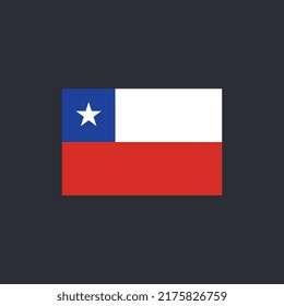 Flag of Chile vector design. Chilean national symbol.