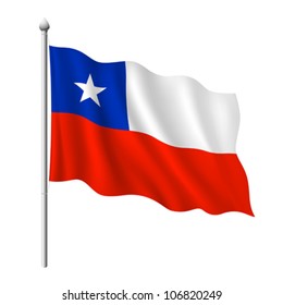 Flag of Chile, vector illustration