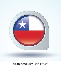 Flag of Chile, vector illustration