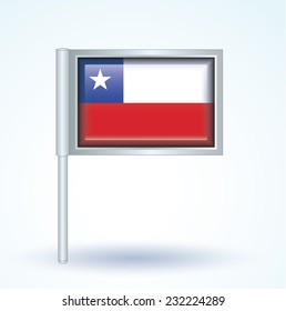 Flag of Chile, vector illustration
