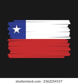 Ilustración vectorial de la bandera de Chile