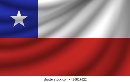Flag of Chile, vector illustration