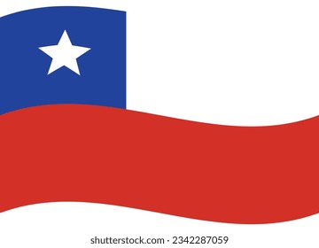 Flag of Chile. Chile Flag. Chile flag wave
