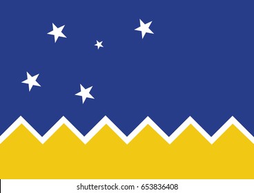 Flag of Chilean Antarctic Territory vector illustration
