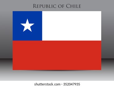 Flag of Chile.Chile flag vector illustration.