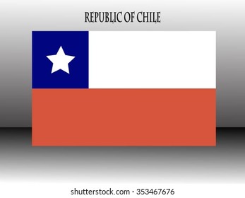 Flag of Chile.Chile flag vector illustration.