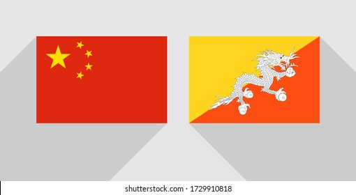 bandera de china y bután