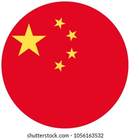 Flag Of China In Circle