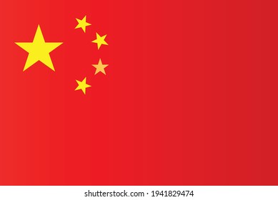 Flag of China with correct size, color and proportion