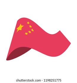 flag of china isolated icon