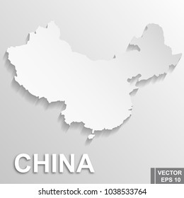 Flag of China. Map. Symbol of the state. For your design. Rectangle.