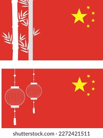 Flag of China on white background illustration