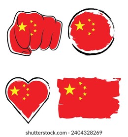 flag of China set symbolics made in china