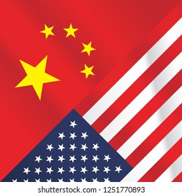 Flag China Usa Vector Stock Vector Royalty Free 1251770893 Flag China Usa Vector Stock Vector Royalty Free 1251770893