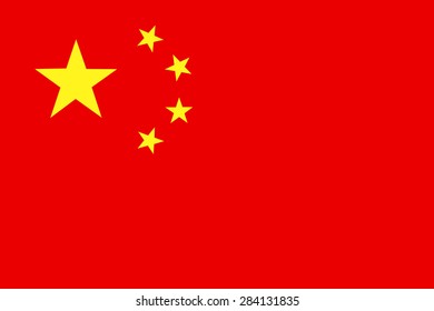 Flag of China. Vector.