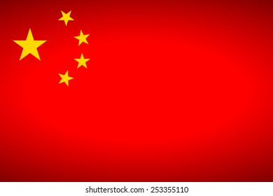 Flag of China. Vector illustration.