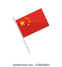 flag of China vector illustration isolated on white background