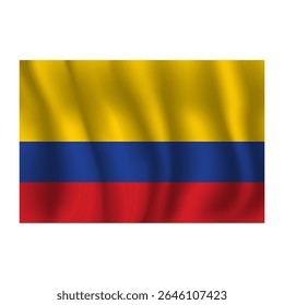 Bandeira da China ondulada flui ao vento, com dobras 3d