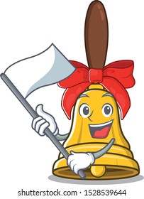 With flag christmas bells in the character shape
