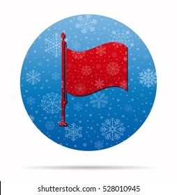 flag christmas icon in circle