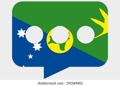 The flag of Christmas Island in a messaging bubble
