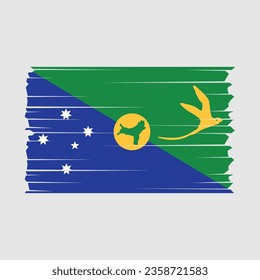Flag of Christmas Islands national country symbol Vector illustration