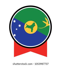 flag of Christmas Island,vector illustration of Christmas Island flag.