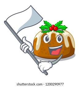 With flag christmas pudding isolated on the mascot