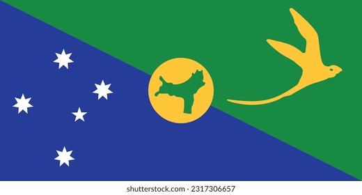 Flag of Christmas_Island - Vector illustration.