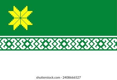 Flag of Chuvash Republic - Chuvasia (Russian Federation, Russia) Chuvashia, Tree of life