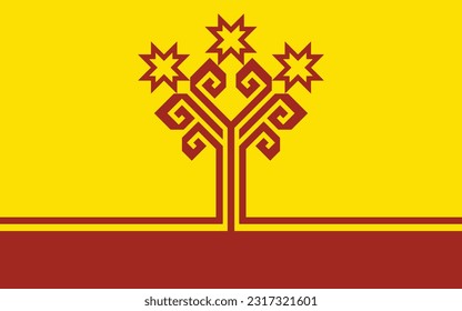 Flag of Chuvashia - Vector illustration.