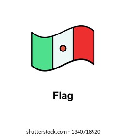 Flag, cinco de mayo icon. Element of Cinco de Mayo color icon. Premium quality graphic design icon. Signs and symbols collection icon for websites, web design, mobile app