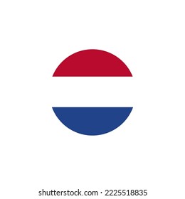 flag circle Netherlands icon flat style design.  flag circle Netherlands vector illustration. isolated on white background.