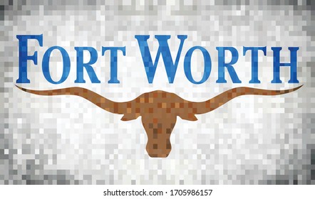 Flag of the City of Fort Worth - Illustration