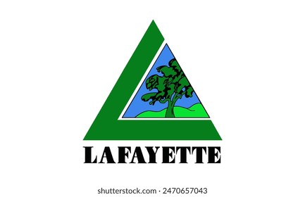 Flag city of Lafayette, California, USA. 