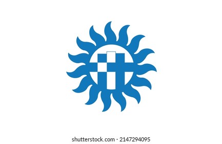 The flag of the city of Las Cruces in New Mexico USA
