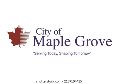 The flag of the city of Maple Grove Minnesota USA